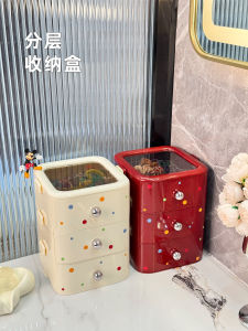 Large Capacity Hair Accessories Organizer Box Desktop Childrens Hair Bands Baby Hair Ties Girls Hair Clips Storage Box