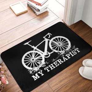 VIKAMA Bicycle Rider Door Mat Anti-Slip Washable Outdoor Entrance Rug Kitchen Bathroom Floor Mat Home Decor