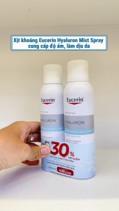 Combo 2 xịt khoáng dưỡng ẩm Eucerin Hyalruon Mist Spray Sensitive Skin dành cho da nhạy cảm 150ml/chai