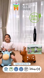 Đồ chơi thú nhún cao su bơm hơi cho bé Toyshouse - Tiêu chuẩn Xuất khẩu Mỹ (ASTM) và Châu Âu (EN71)