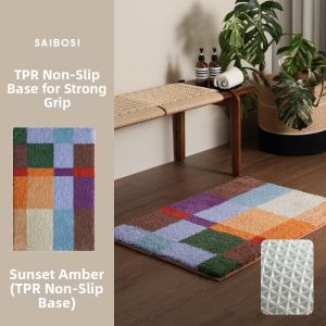 SAIBOSI | Colorful Vintage Slip Resistant Breathable Wear-resistant Absorbent Bath Mat