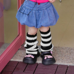 Childrens Long Tube Socks Dopaamine Girl Show Summer Cute Wool Line Stripe Y2K Girls Bulk Socks Casual Style All Seasons