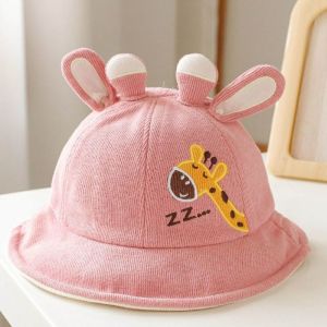 T.I - Topi Bisbol Anak Laki Perempuan Sleepy Giraffe Baseball dan Bucket Hat Import
