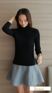 Áo len nữ cổ cao dài tay GLA220 Cuocsongvang