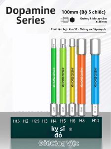 HONGQISHI | Bộ Đầu Vít Lục Giác Từ Tính Thép S2 Siêu Cứng Chống Trượt