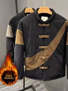 PAZHAOLANG | Oversized Autumn Winter Retro Quilted Warm Tang Suit Jacket
