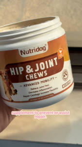 Nutridog ขนมหมา รสเป็ด 120 เม็ด ยาบำรุงข้อหมา ลดการอักเสบข้อกระดูก ปรับท่าเดินให้ปกติ