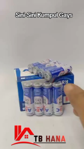 Baterai jam ABC AAA isi 4 pcs asli warna biru