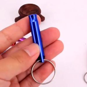Gantungan Kunci Peluit Aluminium Emergency Survival Outdoor Sound Kit Whistle Keychain Pluit Gantung Peralatan Mendaki Bunyi Pluit