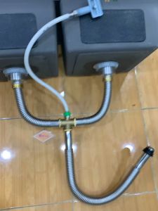 Bộ xi phông chậu rửa bát inox 2 hố cho chậu đúc bộ thoát chậu rửa chén inox đúc 2 hố