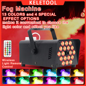 Small smoke machine Halloween smoke machine 18 LED light smoke machine suitable for indoor outdoor wedding party stage