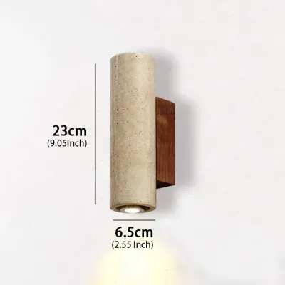 Wabi Sabi Yellow Marble Wall Lamp Led Bedside Japan Bedroom Living Room Wall Light Travertine Stair Corridor Decor Sconce