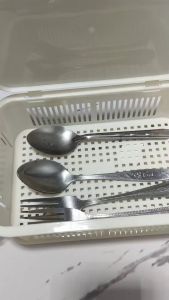 (เซ็ต2ใบ)กล่องเก็บของแห้ง กล่องเก็บช้อนส้อม กล่องเก็บหอมกระเทียม กล่องเก็บของอเนกประสงค์