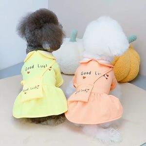 váy đầm GOOD LUCK kèm túi đi học cho chó mèo - T3 PETS SHOP