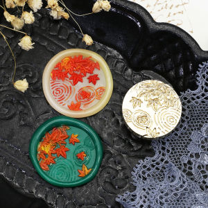 25MM Flowers Wax Seal Stamp Retro Sealing Stamp Head for Wedding Invitation Gift Packaging Cards Scrapbooking