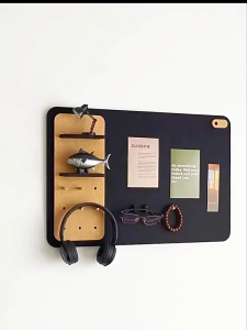 Bulletin Board Decorative Felt Pin Board Cork Board Alternative for Wall Drill-Free Installation Foldable Picture Board