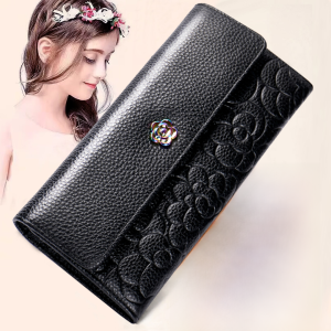 High-Quality Leather Large Capacity Long Wallet for Women Elegant Stylish Design Spring 2026 New Model Handheld Bag