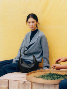 bampo | Genuine Leather Crescent Design Hobo Bag