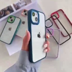 Luxury Plating Clear Metal Back Lens Phone Case for iPhone 11 Pro Max - 15 Pro Max & Plus