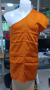 อังสะ 4 กระเป๋า ผ้าป่านญี่ปุ่น นุ่ม เนื้อดี ( อังสะพระ อังษะ พระ เณร สินค้าพระ ) โชคดีโปรดักส์ สังฆภัณฑ์