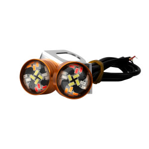 2pcs 5 Color Flash Motorcycle Mini Eagle Eye Strobe Light Daytime Running Backup Signal Fog Lights Colorful Indicator Blinker