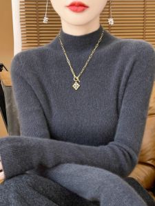 Thickened Half-High Collar Womens Base Shirt Fashionable Inner Wear Slim Fit Knitted Sweater Ultra Warm Autumn Winter New Style