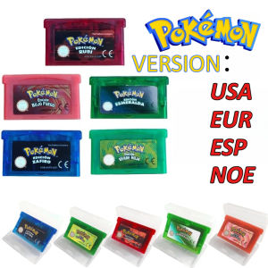 Bandai | 2026 New 32Bit Pokemon GBA Game Card Emerald FireRed LeafGreen Ruby Sapphire Shiny Label Multi Version NOE/FRA/ESP/USA
