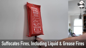1M/1.5M SayaMart AAA Reusable camping family emergency fire blanket - highly effective for extinguishing fires - reusable