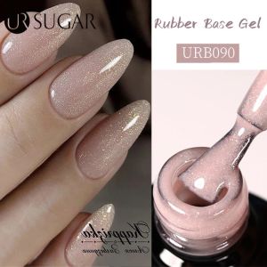 Ur Đường đế cao su Gel 2 Trong 1 sơn móng tay UV Đánh Bóng Màu Nâu Đen Làm Móng Tay Ngâm Tắt Đèn LED UV Móng Tay Nghệ Thuật