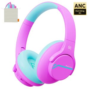 Tai Nghe Bluetooth Không Dây Cho Trẻ Em Với Chức Năng Khử Tiếng Ồn ANC Kiểu Chụp Tai Dùng Cho Du Lịch & Học Tập Giảm Tiếng Ồn Có Micro Quà Tặng Cho Bé Gái