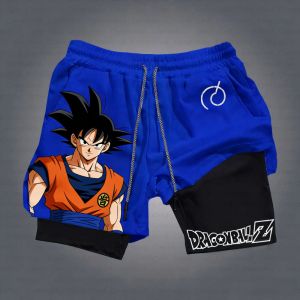 Dragon Ball Ultra Instinct Goku Shorts 2026 Summer Double-Layer Quick Dry Mens Fitness Running Loose Plus Size Fashion Y2k