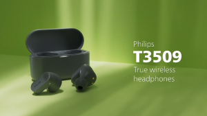 Philips True Wireless In-ear Headphones  Noise Canceling Pro  Dynamic Bass  24Hr Playtime Gray (TAT3509GY/97 )