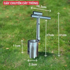 Dụng cụ đục lỗ cấy bầu cây Dụng cụ di chuyển cây con dời cây con nguyên bầu. Dụng cụ chuyển cây giống đánh gốc