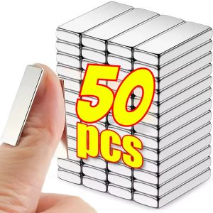 50Pcs Super Strong Square Magnets Block Neodymium N35 NdFeB Magnet Rectangular Fridge Whiteboard Stickers Cat Eye Nail Magnet Tools