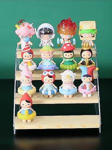 Display Action Figure Kayu/ Rak Susun Serbaguna / Rak Susun Kosmetik Mainan / Rak Kacamata Tingkat / Stand Mainan Pajangan Diecast 2-5 Susun