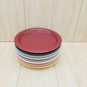 คอมพู จานเซรามิค 6.75 นิ้ว 8 สี เลือก ทำให้เหลือง ชมพู น้ำตาล ฟ้า น้ำตาลอ่อน และเลือดหมู