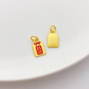 Traditional Gold Color Lucky Cat Charm DIY Bracelet Necklace Material Accessories Lucky Bag Attraction Cat Pendant Jewelry Parts