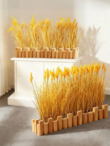Realistic Wheat Plastic Plant for Indoor Outdoor Decoration