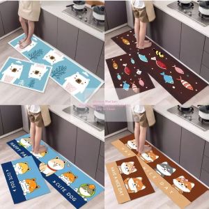 Kitchen Entrance Long Strip Water Absorbent Oil Proof Non-Slip Door Mat Home Use Rug Anti-Slip Floor Mat Waterproof Mat
