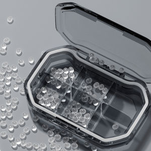 6-Compartment Pill Organizer Portable Pill Box Moisture-Proof Travel Pill Case Can Accommodate A Large Amount of Vitamins