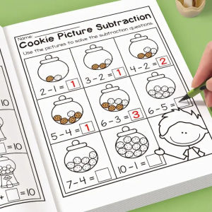 32-Page Preschool & Kindergarten Math Workbook: Addition & Subtraction with Fun Illustrations and Activities