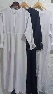 Gamis Putih Wanita Manasik Haji & Bahan Adem Terbaru
