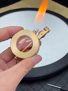 ZORRO Pure Copper Handmade Oil Lighter Brass Precision Pocket Watch Transparent Visible Box Mens Gift Personalized Igniter