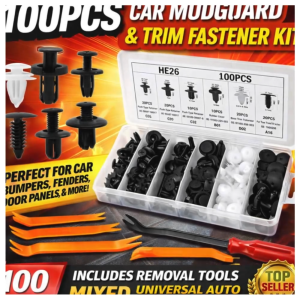 Trim Kit Car Push Pin Rivet Bumper Door Panel Retainer Assortment 6 Sizes 100 Pcs