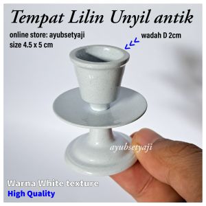 Tempat Lilin antik unyil Aluminium vintage Candle Holder lilin kecil wadah lilin pendek Candle kaki dian gereja modern tempat lilin unyil angsa krawang altar