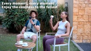 พัดลมพกพาแบตทน พัดลมมือถือ Mini พกพา USB ชาร์จได้ ความเร็ว100ระดับ ปรับได้