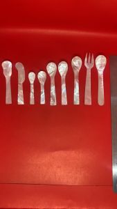 Spoon cavier  Spoon pear ช้อนเปลือกหอยมุกหรือ ช้อนคาเวียร์ ขนาด2.5 - 4.5