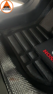 9D TPE Extended / 5D / Black / Carbon Fiber / Diamond Deep Dish Matting for Honda City Sedan Only 2009 Onwards OEM Car Floor Liners / Car Mat Car Accessories