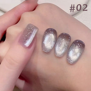 1-10pcs WS Autumn Winter High-density Sparkling Blue White Glass Bead Cat Eye Gel Nail Polish 2025 Y2K Nail Super Flash Nail Art