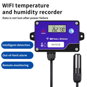 ล็อกข้อมูลตรวจสอบระยะไกลเซ็นเซอร์ความชื้นและอุณหภูมิ WiFi